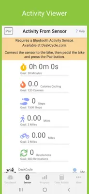 DeskCycle android App screenshot 2